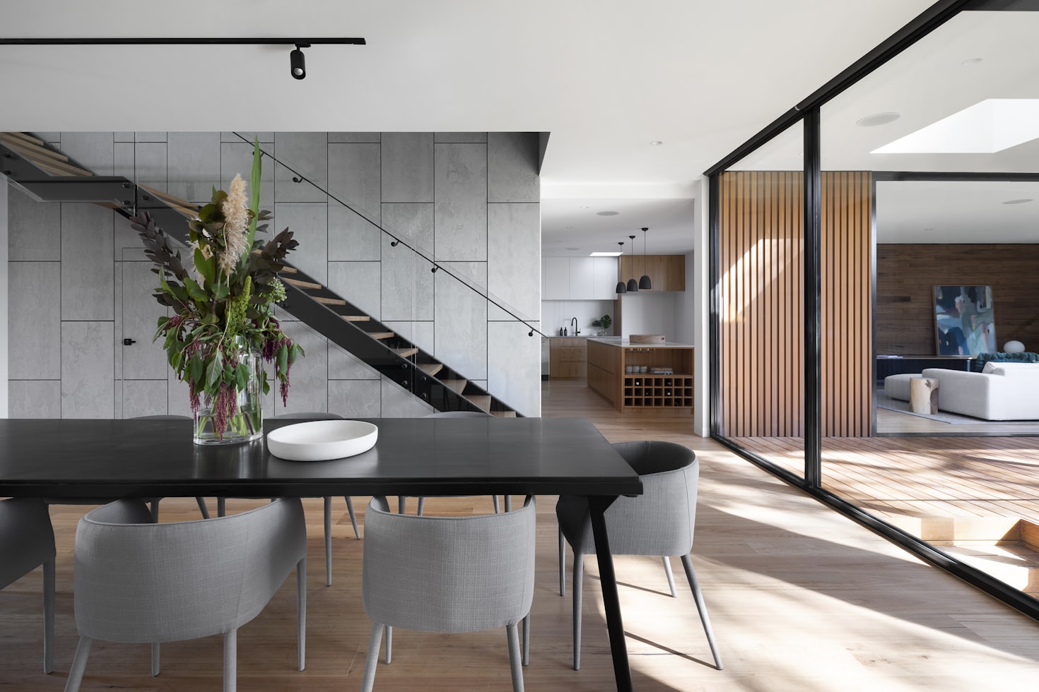 Modern kitchen renovation — contemporary kitchen with island and pendant lighting
